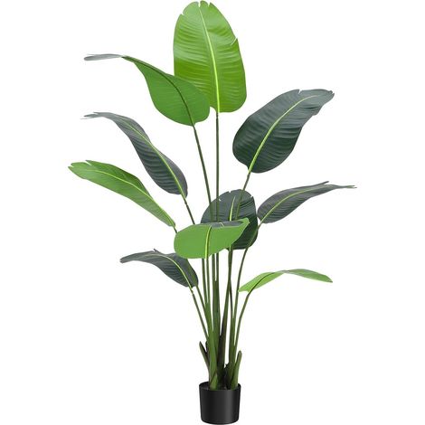 Bananier Artificiel d'Intérieur, Grande Plante Verte, 150 cm (1/5)