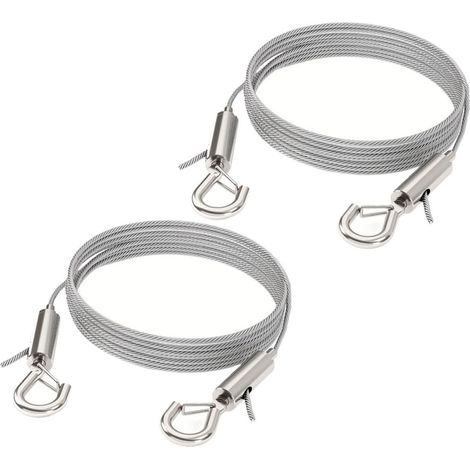 Fil de suspension réglable en acier inoxydable avec double crochet, 2 (1/5)