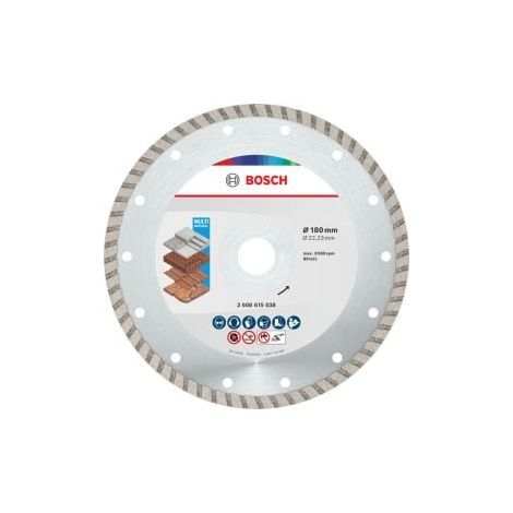 Bosch Multi Material Turbo Diamond Trennscheibe, 180 x 22.23 x 7 mm - 2608615038 (1/5)