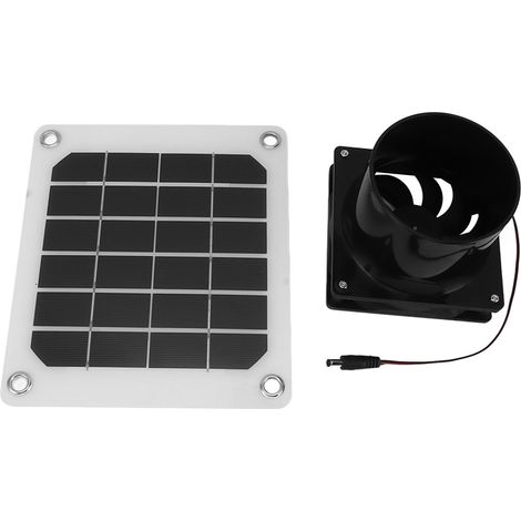 Kit de ventilateur d'extraction solaire 20 W avec filet de protection, ventilateur solaire portable de 15 cm pour poulailler. (1/5)
