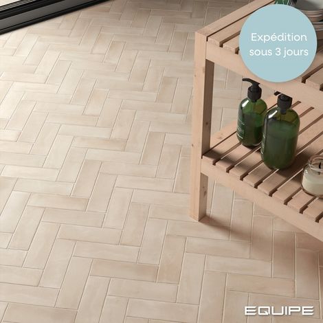 Carrelage Effet Zellige Beige COLO Matt 5x15 canvas (0,49m²) - Les Carreaux de Jean