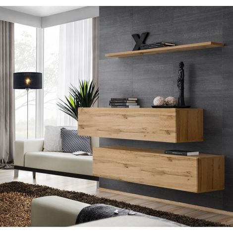 Commode - Switch SB II - 2 bancs TV - 1 étagère - Bois - Livraison gratuite