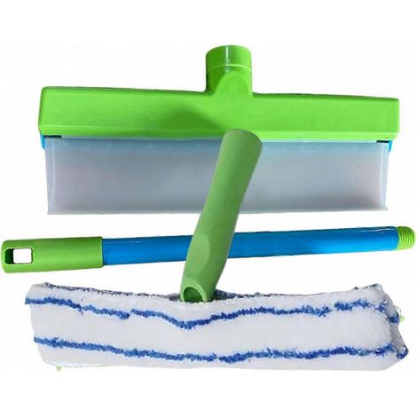12-Zoll-Abzieher aus recycelbarem Silikon mit Mikrofasertuch zur Reinigung von Fenstern, Spiegeln, Türen, Dusche und Auto. (1/5)