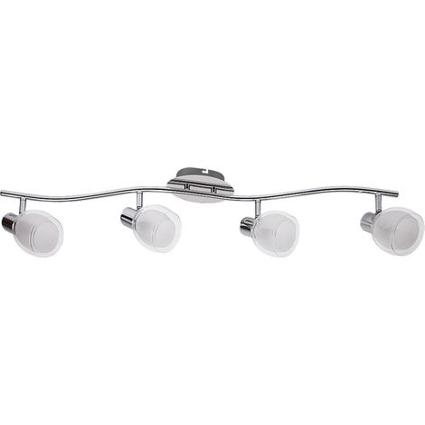 Plafonnier 4 spots E14 4x40W chromé/blanc Dave Rabalux (1/4)
