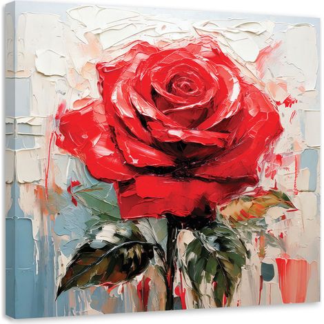 Wandbild Rosa Rote Blumen 30x30 cm (1/5)