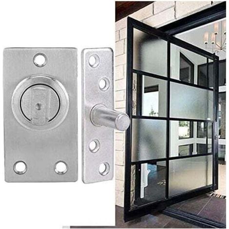 Charnière de porte en bois, Charnières à pivot porte, usage intensif pour portes bois Système charnière Murphy acier inoxydable 360 degrés, pivotante arbre