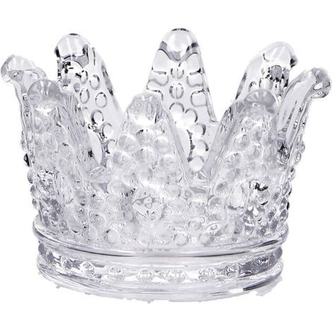 Regalo Italiano Portacandela Tealight Haki Corona D 8 Cm H 5 Cm Vetro