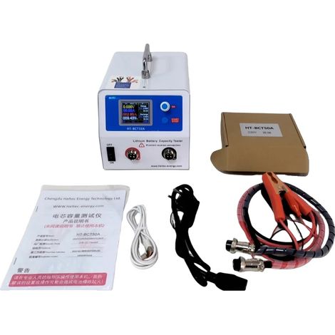 Comprobador de capacidad de batería, corriente de carga/descarga de 50 A, rango de voltaje ajustable de 0,3 a 5 V. (1/2)