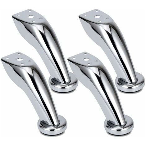 ALLIANDIS4 Pièces Pieds de Meubles, Pieds Canapé Épais Acier Inoxydable, Pieds Chromé, Meubles Armoire Lit Canapé Pieds, pour Canapés, Chaises, Tabourets, Armoires (1/5)