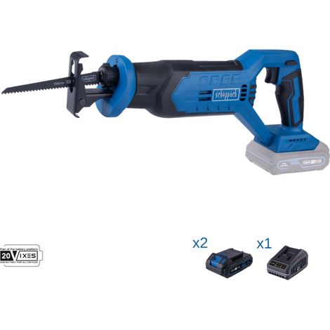 Sabelsage 20V 2 Akkus 2.0Ah und Ladegerat ixes Scheppach c-rs100-x