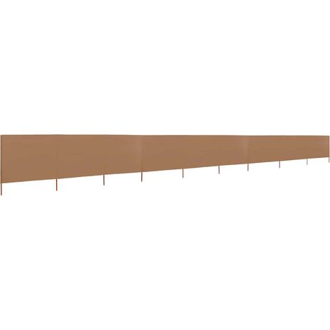 Paravent 9 panneaux Tissu 1200 x 160 cm Taupe