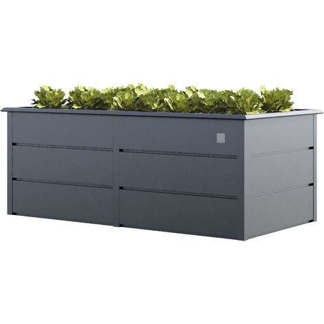 GFP Primeyard LILLY Huerto urbano de acero galvanizado en caliente 200x100x78 cm: ergonómico, inoxidable, con protección contra babosas, ideal para jardín y balcón.