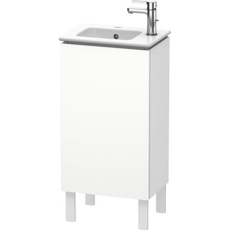 Meuble sous-vasque L-CUBE 294x420x704mm ouverture gauche blanc mat