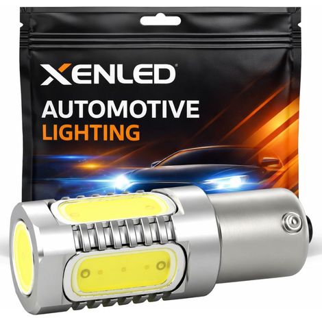 Ampoule 5 LED COB - P21/5W - Blanc - 12V Double intensité (1/5)