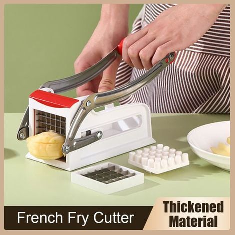 Coupe-frites manuel trancheuse en acier inoxydable, terre déchiqueteuse bandes coupées, pour terre carottes concombres (1/4)