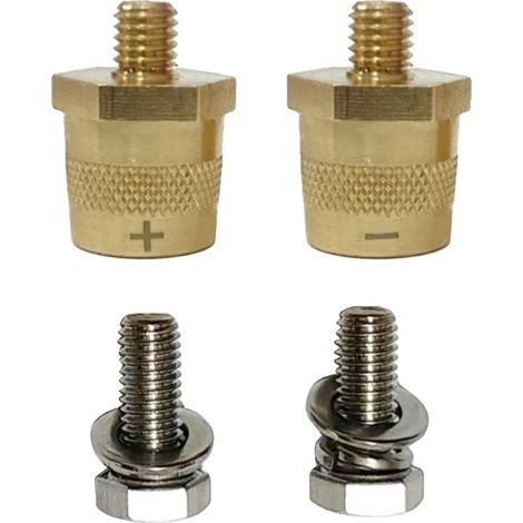 Adaptador de terminal de batería, compatible con 6 mm y 8 mm, construcción de latón, para M8 (1/2)