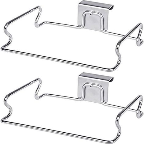 Lot de 2 supports de sacs poubelle suspendus - Support de rangement pour sacs en plastique - Accessoires de cuisine (1/4)