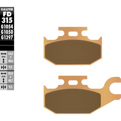 GALFER BREMSBELÄGE KH413 SINTERMETALL (GOLD) ATV