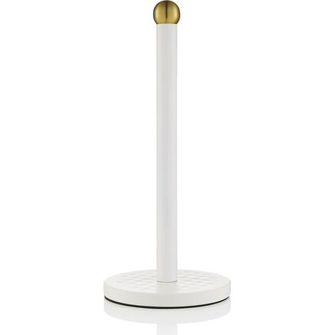 SWAN SWKA17521WHTN Porta Rollos Papel de Cocina, Acero Inoxidable Alta Calidad Estable y Duradero, Diseño Elegante  Blanco