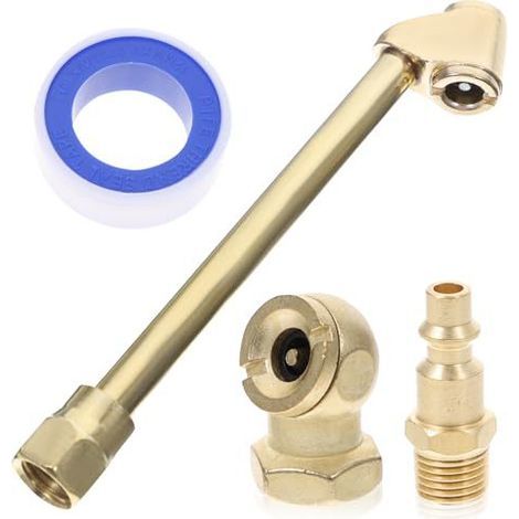 Ugello per pompa con filettatura interna da 1/4 di pollice, asta della pompa, utensili pneumatici, accessorio per gonfiaggio pneumatici (1/5)