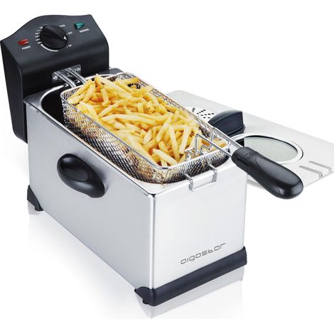 Friteuse à huile en acier inoxydable 3L 2200W aigostar (1/5)