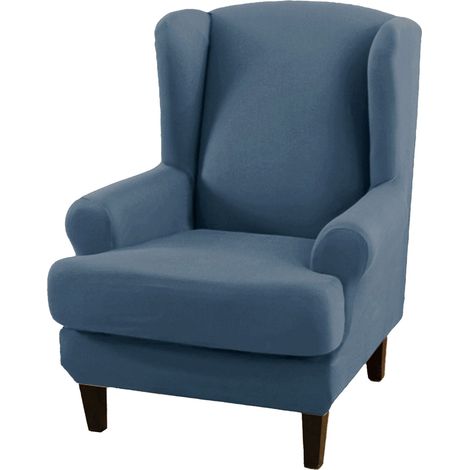 Copridivano Universale per Poltrona – Tessuto Elastico Blu Nebbia, Protezione Totale Anti-usura – Design Retrò Americano – Ideale per Soggiorno e Sala d'Attesa (1/5)