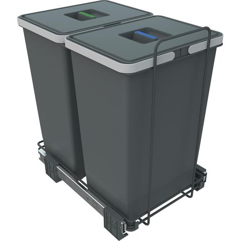 POUBELLE ECOFIL GRIS 2X24 L