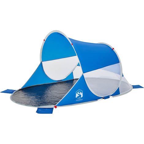 vidaXL Tienda de playa pop-up impermeable azul (1/2)
