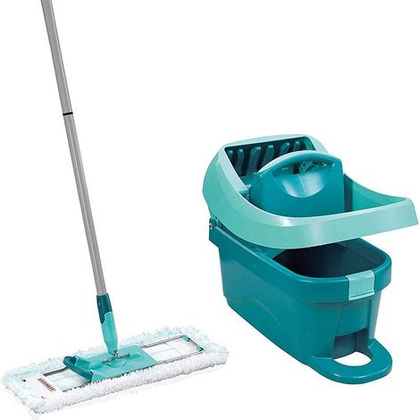 Leifheit Set Wischtuchpresse Profi XL mit Rollen und Bodenwischer
