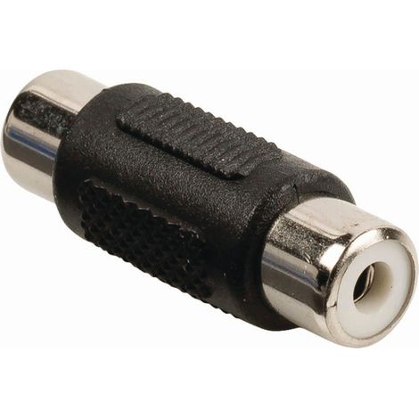 Adattatore audio mono rca femmina rca femmina nichelato diritto abs nero 1 pz scatola 14612255 14612255 14612255 14612255 (1/5)