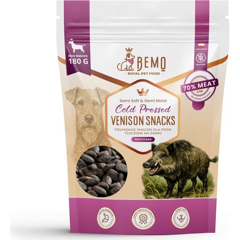 Friandises de venaison pressées à froid Bemo - friandises semi-molles de venaison pressées à froid pour chiens