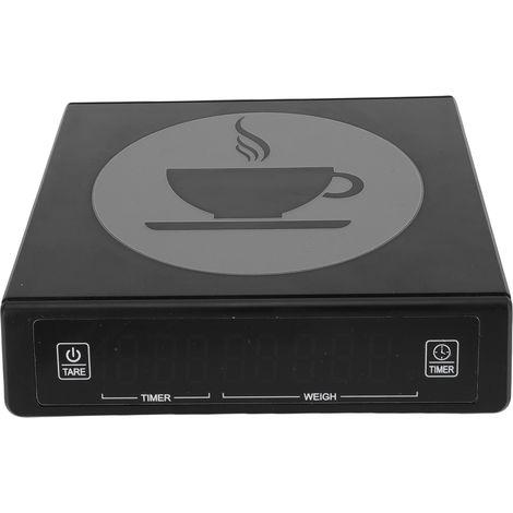 Balance café numérique avec minuterie, haute précision 0.1g, capacité 3kg, écran LCD rétroéclairé, design compact en ABS (1/5)