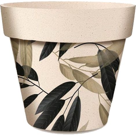 Cache pot de fleurs feuillage en bambou (1/2)