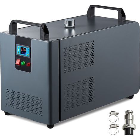 Mophorn Industrieller Wasserkühler KH-6000, 200 W, 12-l-Tank, 7,8 l/min Durchfluss, Kompressorkühler für CO2-Lasergravurmaschine
