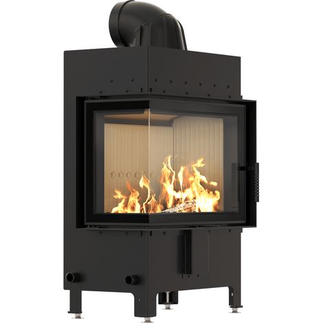 Kamineinsatz aus Stahl KRATKI LUCY links 12 kW Ø 200 (1/5)