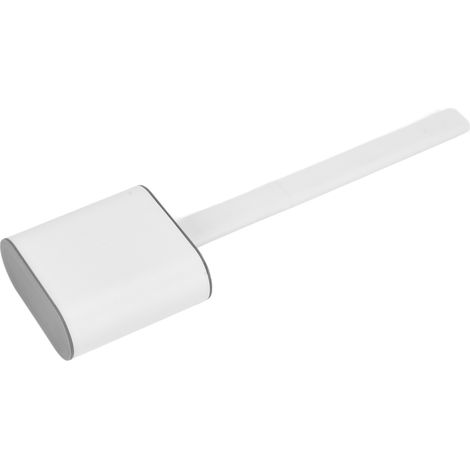 Lot carré blanc lunaire, brosse de toilettes avec manche amovible anti-fuite, kit d'entretien pour interstice WC. (1/5)