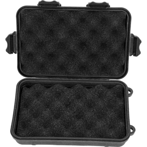 Boîte de rangement de survie en milieu sauvage, ultra-résistante, antichoc, étanche, portable, kit de survie pour le camping et les activités de plein air, noire (1/5)