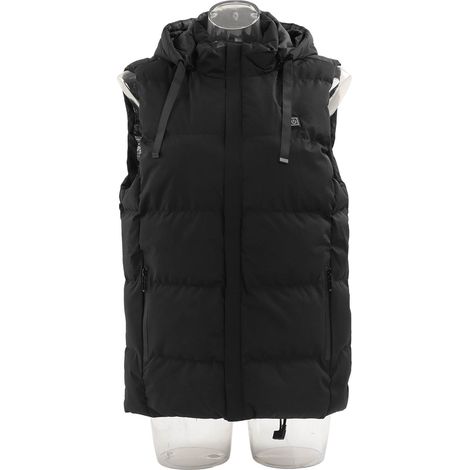 Gilet chauffant à capuche, chauffe rapide, 7 zones, fibre de carbone, température constante, port USB, idéal pour le ski en extérieur, taille XL, noir. (1/5)