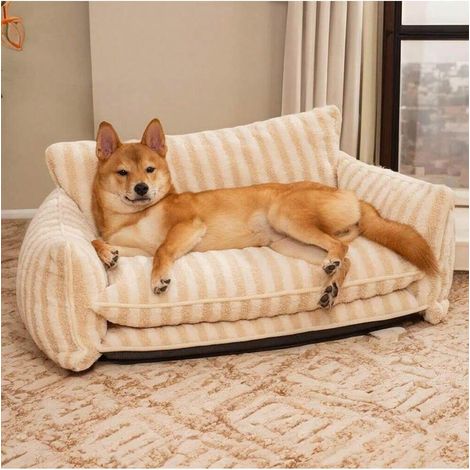 Canapé chien déhoussable lavable, chaud pour hiver, sommeil profond, grand canapé pour chien, panier canapé chien, lit cosy, démontable et lavable, confort maximal, taille XL. (1/4)