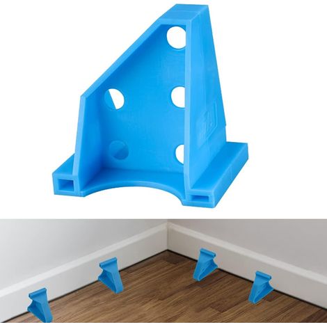 Lot de 40 cales améliorées pour pose de sol – 0,63 cm (1/4”) et 0,85 cm (1/3”) d’espacement, outil de pose pour sols stratifiés et vinyles (40 pièces, bleu) (1/5)