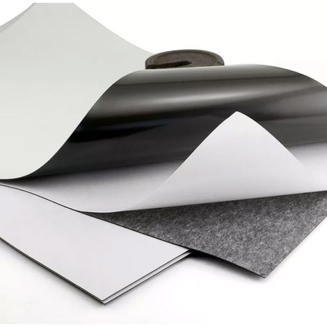 Schwarze, selbstklebende Magnetfolie, A4-Bogen mit 0,7 mm Klebstoff – Hunter