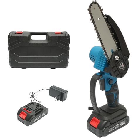 Mini sega elettrica con 2 batterie 24V, 2Ah agli ioni di litio, lama da 6 pollici (150 mm), velocità 4000 giri/min. Breckner Germany (1/5)