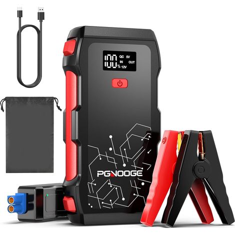 26800mAh 6000A Démarreur de Voiture 12V Booster de Batterie, Moteurs jusqu'à 10L Diesel, Tous Essence, Start Booster Batterie Vehicule (1/5)
