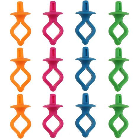 Spulenclips, Spulenhalterclips, Garnhalterclips, Spulenstützclips, 12-teilige Silikon-Garnrollenclips (1/5)