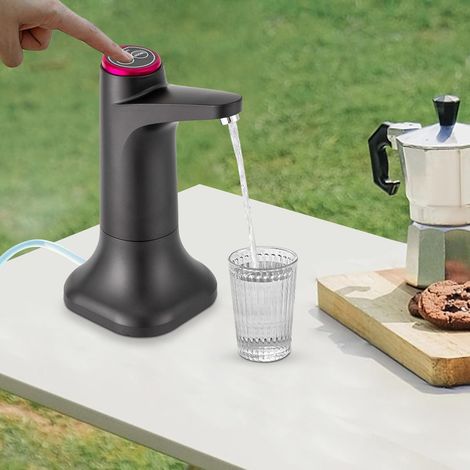 Elektrischer Wasserspender Pumpe für Wasserflasche  Flaschen Wasserspender  Wasserspender für Zuhause Büro Küche Camping  USB-Ladefunktion  Kompatibel mit verschiedenen Eimertypen (Schwarz) (1/5)