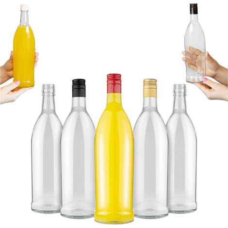 Lot de 10 bouteilles en verre Iskra de 500 ml pour alcool, jus, vin, liqueurs (cadeau). (1/5)