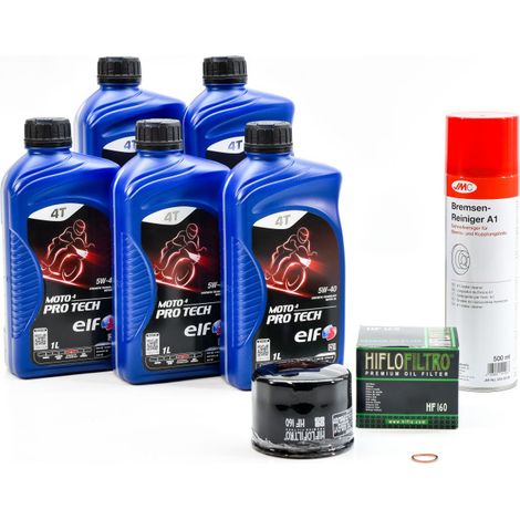 Kit Entretien Vidange pour BMW S 1000 RR de 2019 à 2022 - ELF MOTO 4 PRO TECH 5w40 5L