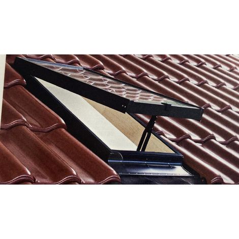 Lucernario con apertura a compasso manuale a dx roto r2 legno naturale 45x73