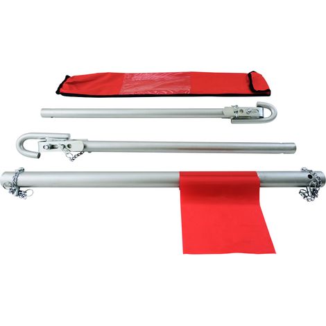 DEUBA® Tow Bar 1.8m Length Pulls Up to 2 Tonnes Robust Emergency Breakdown Recovery Including Storage Bag 3 Pieces Heavy Duty Towing Bar for Cars & Trucks