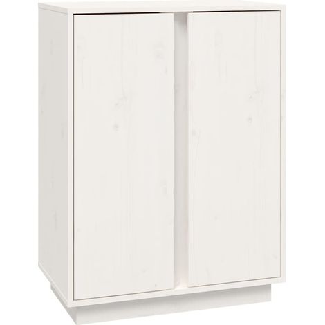 Sideboard/Anrichte/Buffet Weiß 60x35x80 cm Massivholz Kiefer LXWW948716 (1/5)